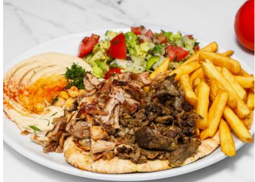 Mixed shawarma sandwich